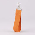 Textured Keychain Pouch Kit - Silver Hook Orange
