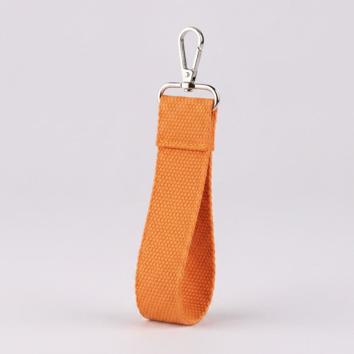 Textured Keychain Pouch Kit - Silver Hook Orange