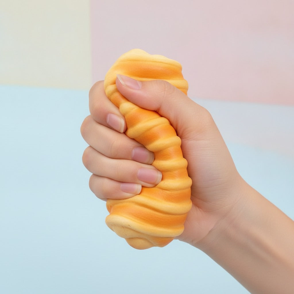 Squishy Bread Collection - Danish Roll - squeeze in hand