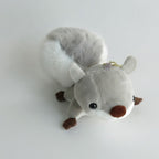 Plush Squirrel Keychain - Gray