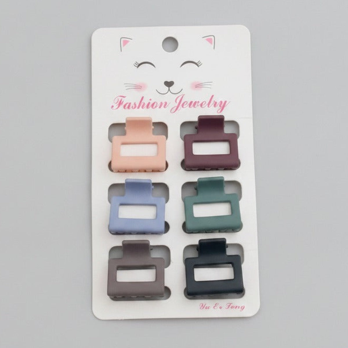 Mini Claw Clips Six-Pack Set - Black – hair accessories (view 1)