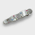 Colorful Beaded Hair Clip with Silver Metal Base – hair accessories (view 1)
