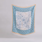 Botanical Border Silk Scarf - Coral Blush