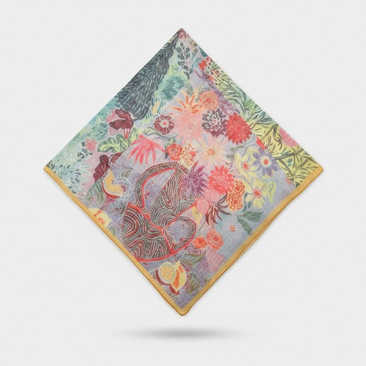 Vintage Floral Patchwork Scarf - Type 7