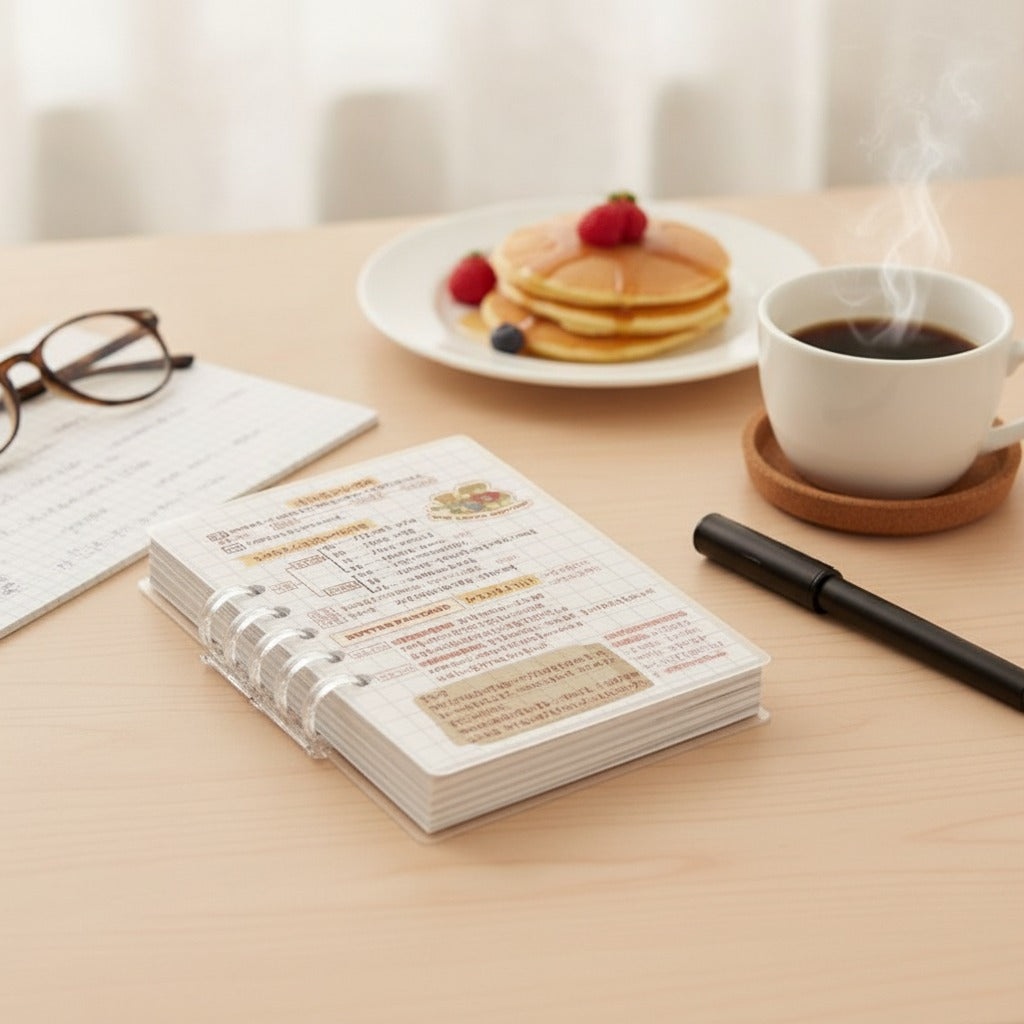 A7 Grid Notebook with Spiral Binding - Ruled