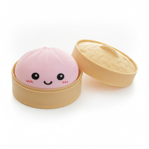 Bao Bun Squishy - Pink With Lid