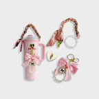 Stanley Tumbler Charm Accessory Set Pink Bow Set