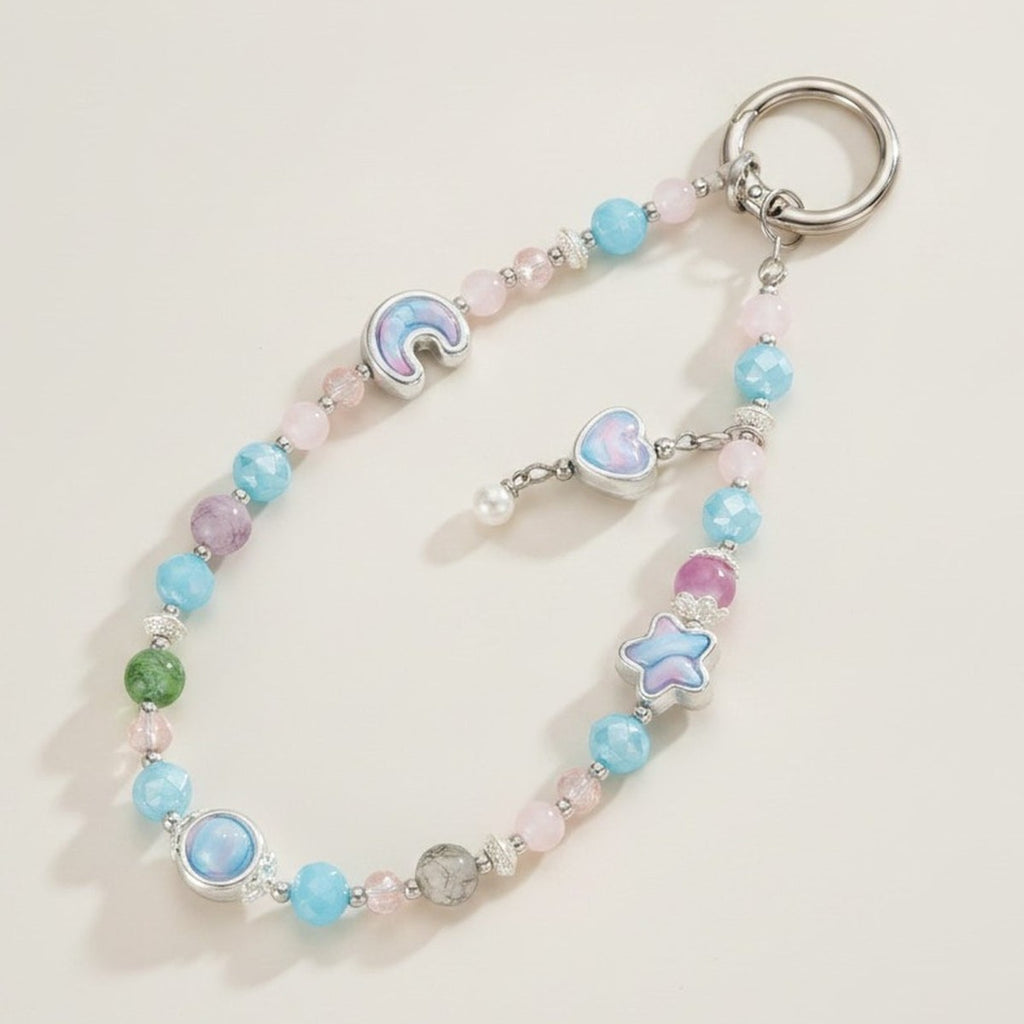Colorful Aesthetic Beaded Bag Keychain Charm – bags & wallets (view 1)