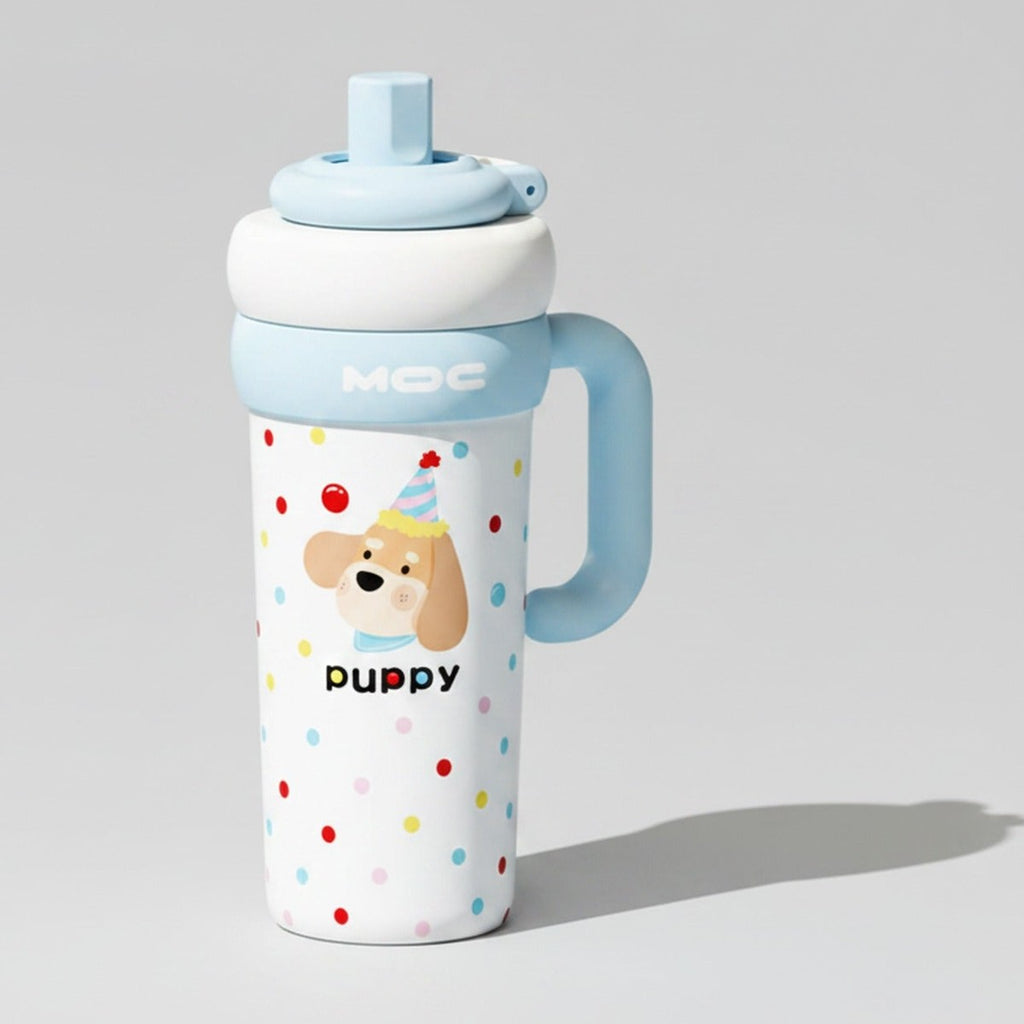 Puppy Party Stainless Steel Tumbler With Straw – novelty & toys (view 1)