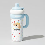 Puppy Party Stainless Steel Tumbler With Straw – novelty & toys (view 1)