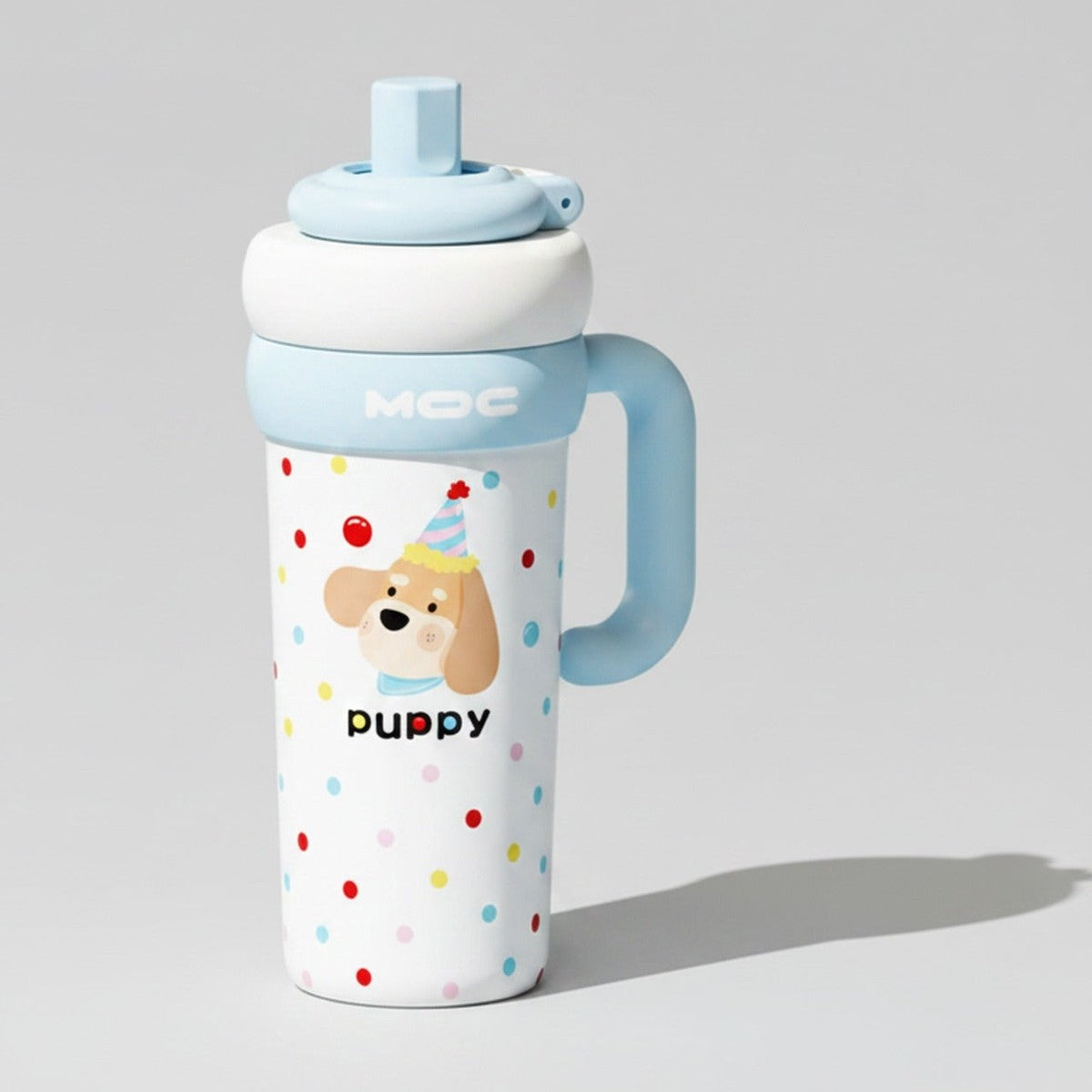 Puppy Party Stainless Steel Tumbler With Straw – novelty & toys (view 1)