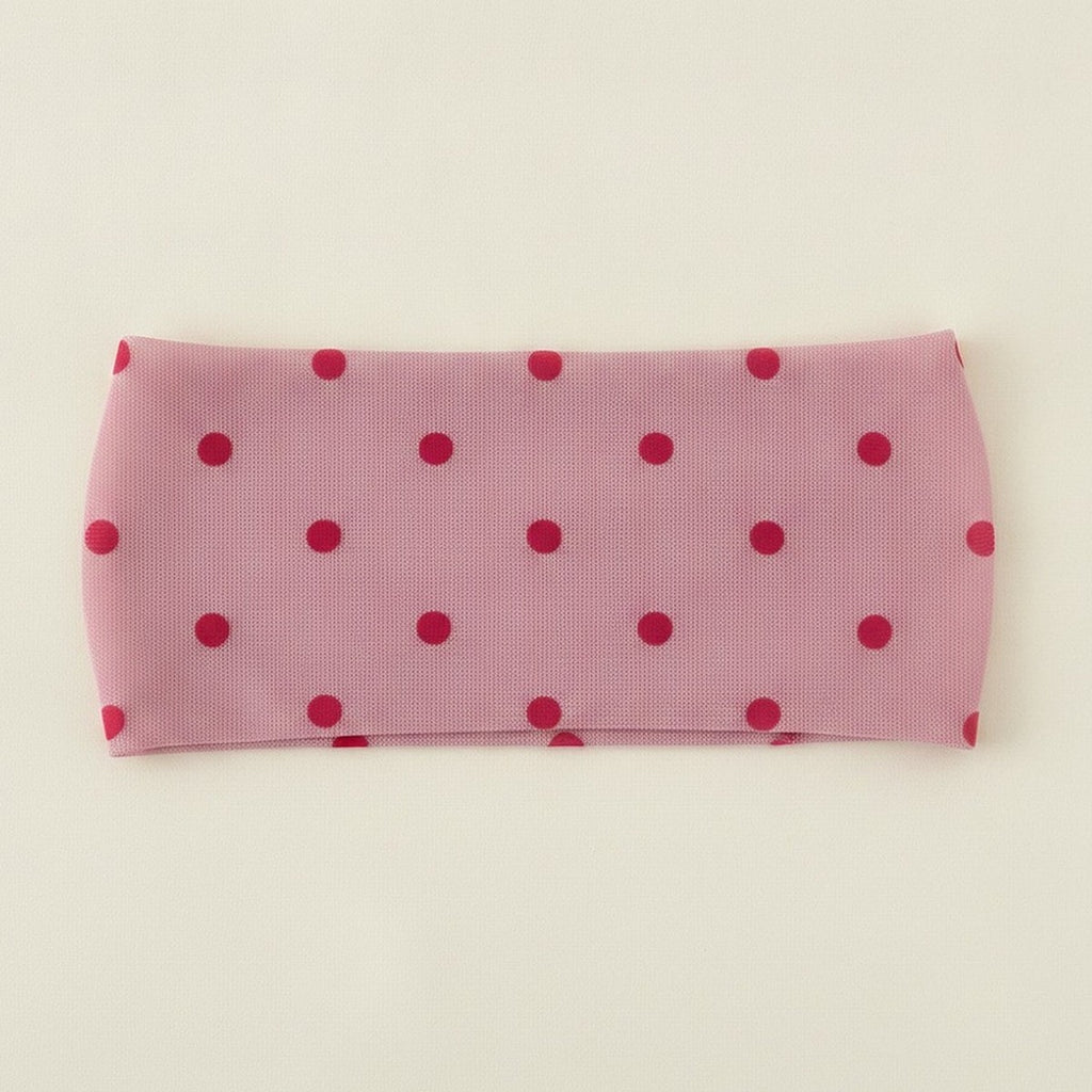 Velvet Hair Clip - Magenta Polka Dot – hair accessories (view 1)