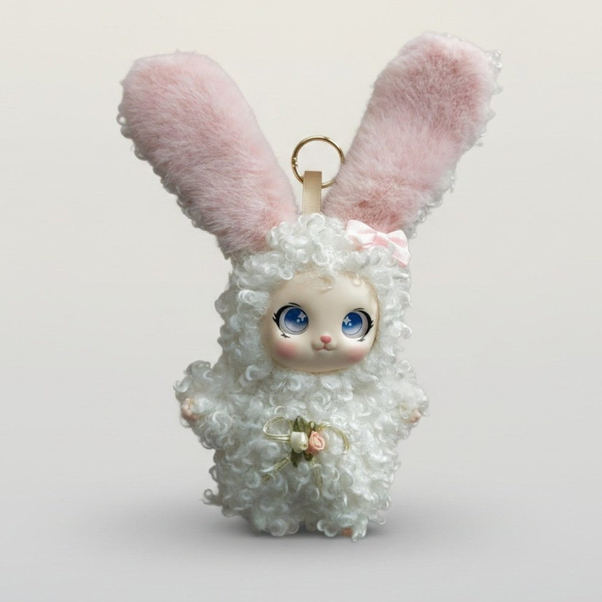 Plush Bunny Lamb Charm Keychain – novelty & toys (view 1)