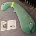 Large white goose plush pillow - Green