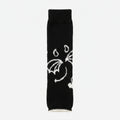 Butterfly Graphic Crew Socks - Black