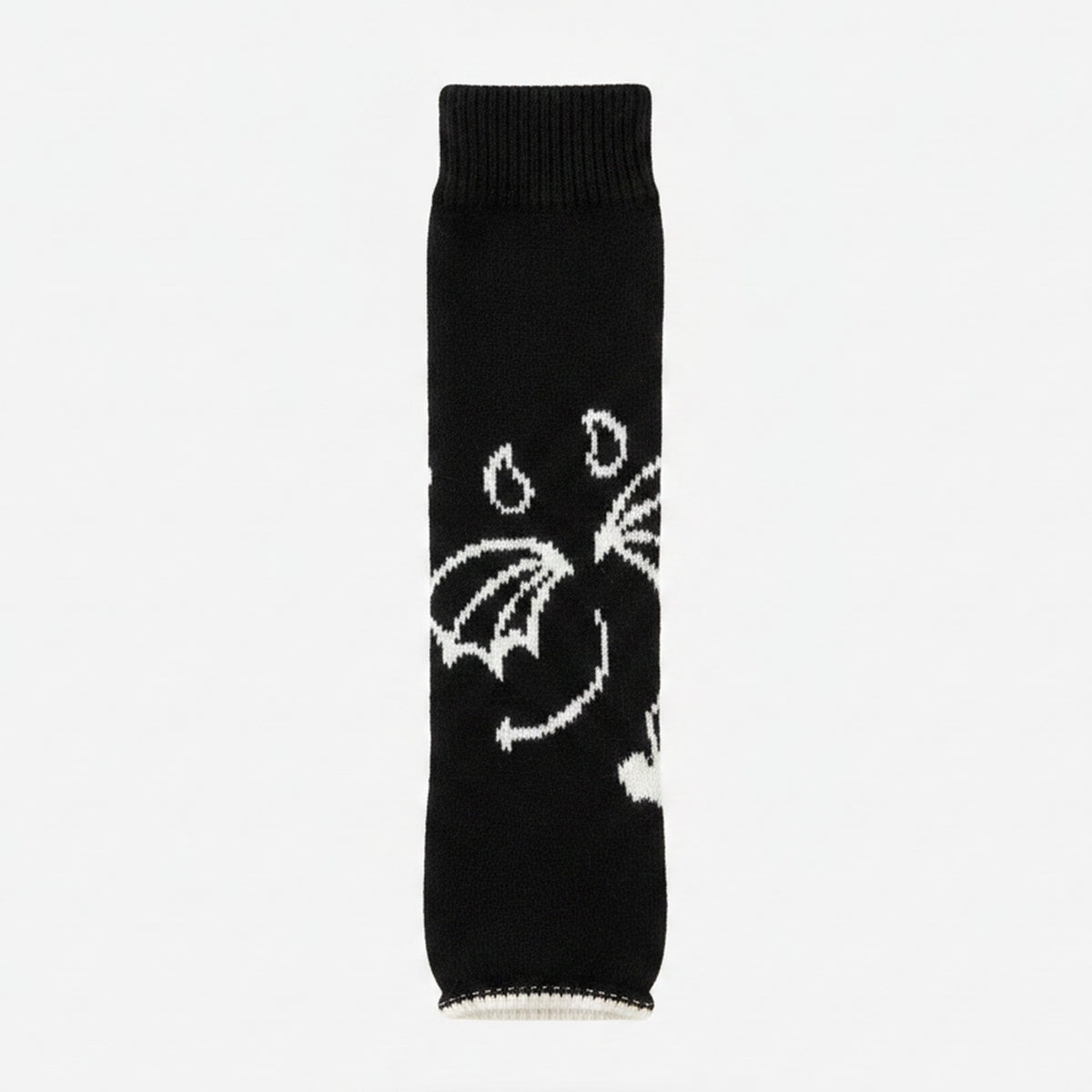 Butterfly Graphic Crew Socks - Black