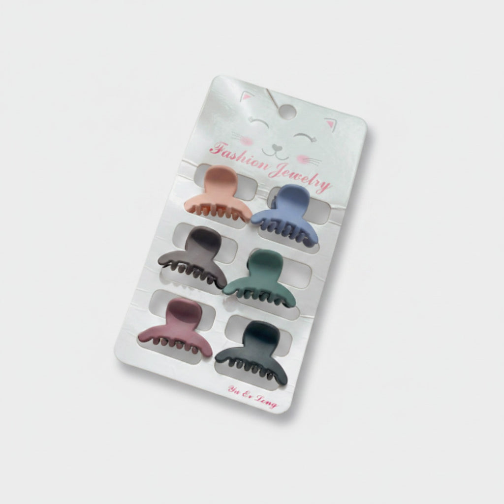 Mini Claw Clips Six-Pack Set Blush