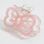 Butterfly Acrylic Hair Claw Clip - Rainbow Pink 8.9cm – hair accessories (view 1)