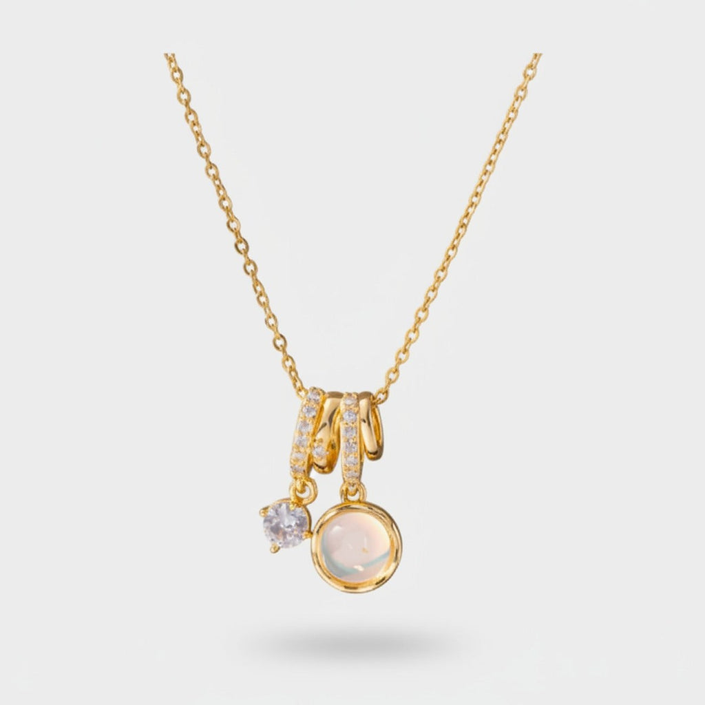 Gold Pearl Charm Pendant Necklace – jewelry (view 1)