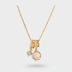 Gold Pearl Charm Pendant Necklace – jewelry (view 1)