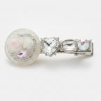 Colorful Flower Rhinestone Hair Clips Pair – hair accessories (view 1)