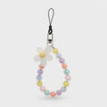 Pastel Beaded Flower Acrylic Keyring Charm – novelty & toys (view 1)