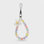 Pastel Beaded Flower Acrylic Keyring Charm – novelty & toys (view 1)