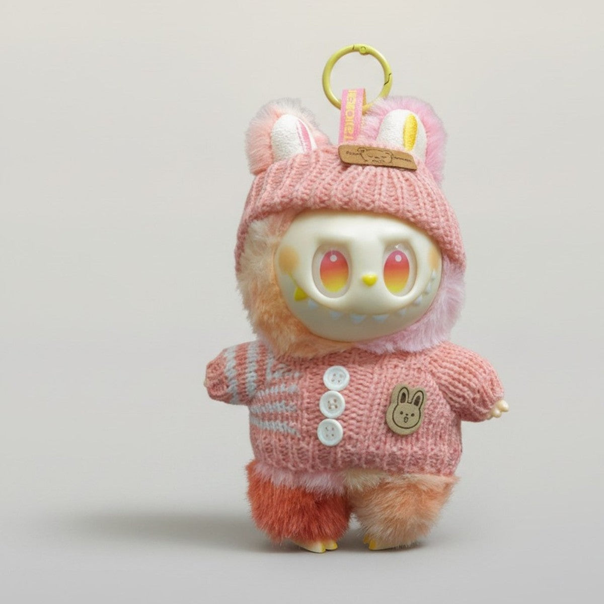 Knitted Bunny Monster Plush Keychain – novelty & toys (view 1)