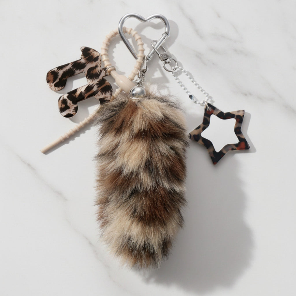 Fluffy Tail Bag Charm - Brown Tail
