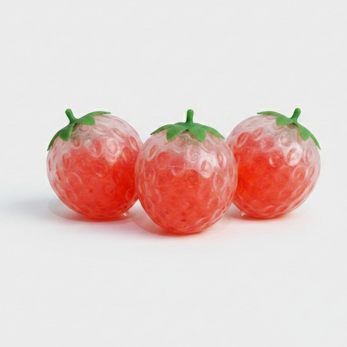 Strawberry Red Squishy Stress Ball Set – novelty & toys (view 1)
