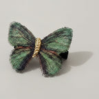 Emerald Green Butterfly Hair Clip With Gold – hair accessories (view 1)