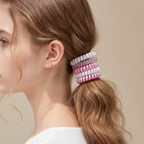Spiral Hair Coil Set in Pink Tones Light Purple Mix