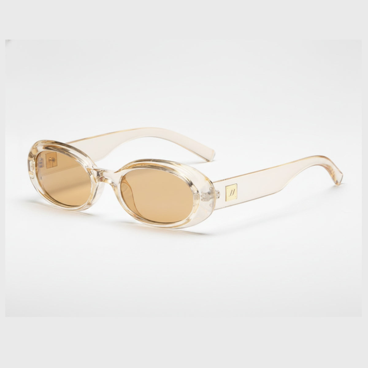Oval Champagne Tinted Sunglasses With Side Shield – eyewear (view 1)