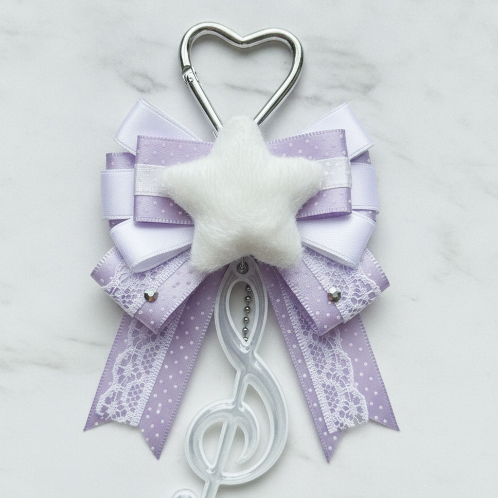 Butterfly Bow Bag Charm - Purple