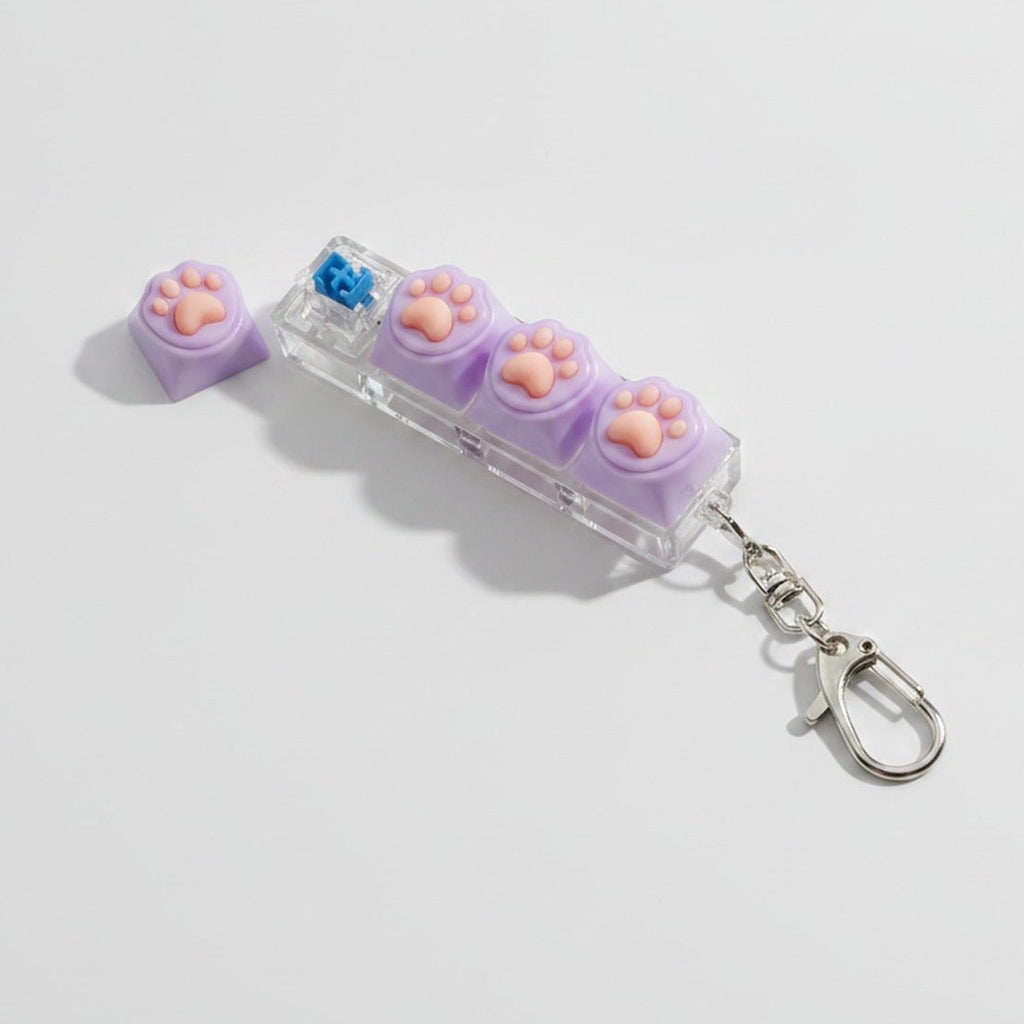 Pop It Paw Pad Keychain - Purple