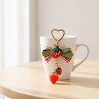Strawberry Heart Charm Keychain - Type 2