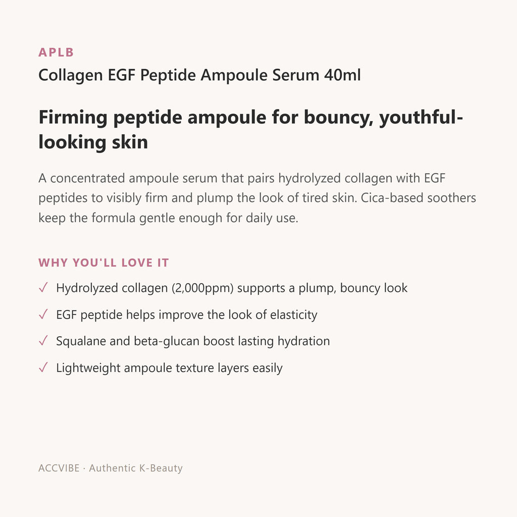 APLB Collagen EGF Peptide Ampoule Serum 40ml – Korean serum/ampoule (view 1)