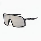 Black Shield Square Sunglasses With Textured Temple Arms – eyewear (view 1)