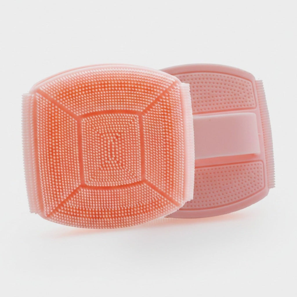 Silicone Face Cleansing Brush Pink Textured – Korean beauty tool (view 1)