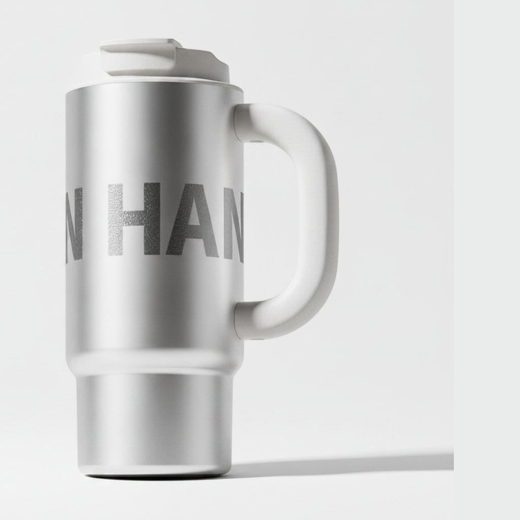 Insulated Tumbler Cup With Handle - Moonlight Silver + Handle 1000ml – novelty & toys (view 1)