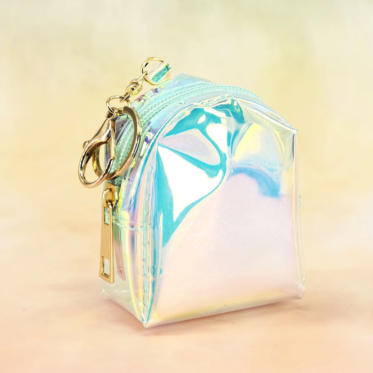 Holographic Bow Coin Purse Keychain Mini Storage Bag - Type 7