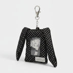 Black Polka Dot Bunny Ear Phone Charm With Star – tech (view 1)