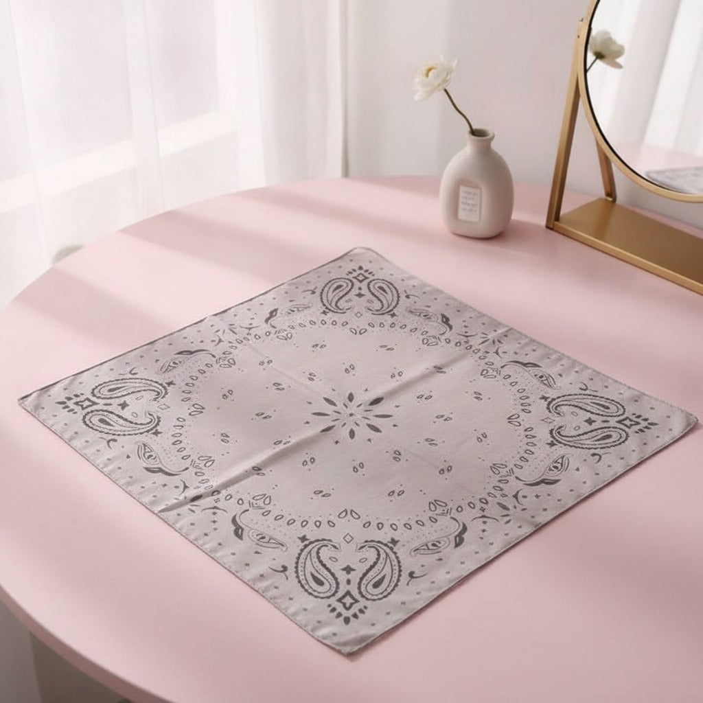 Classic Bandana Wrap Scarf - Beige