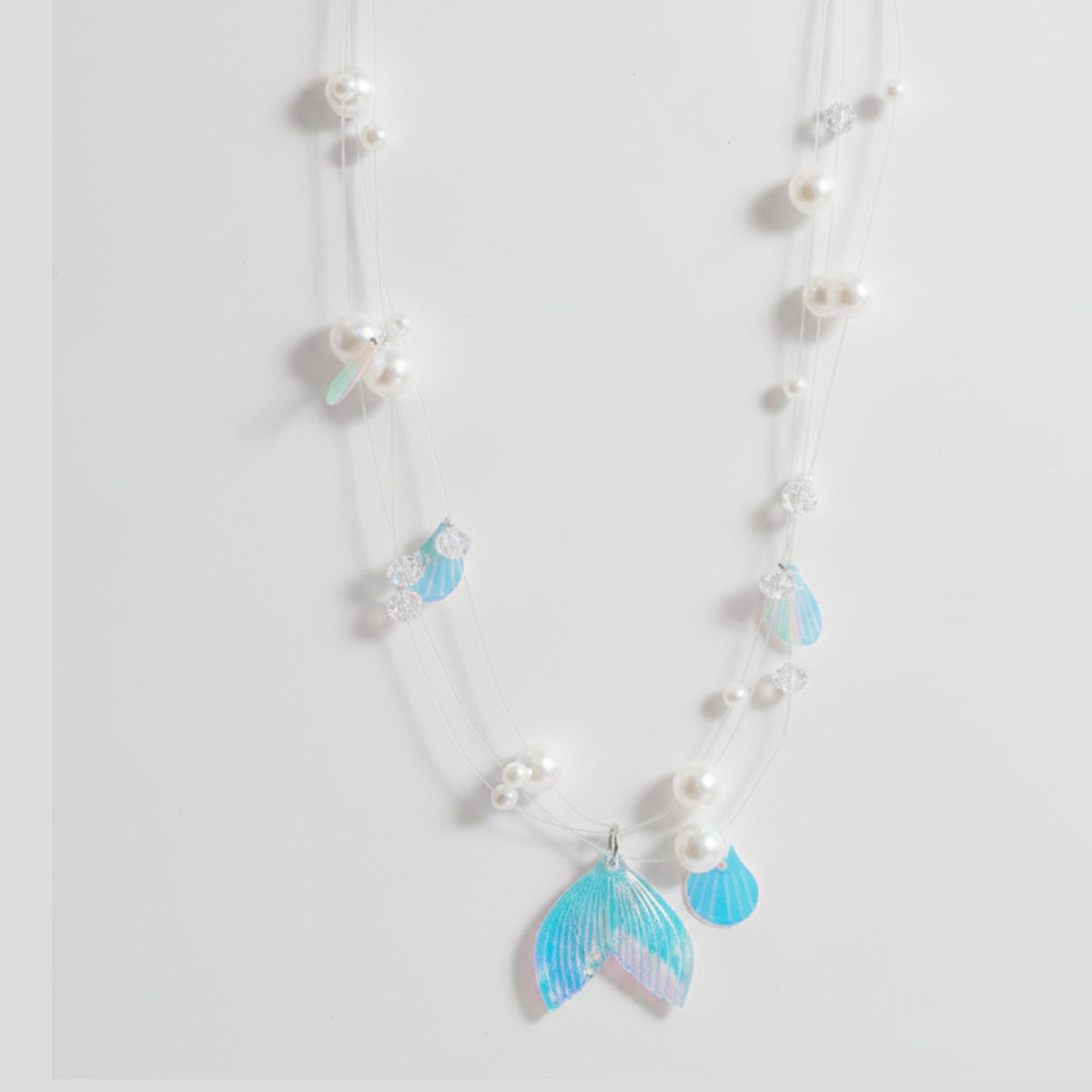Shell Pearl Beaded Charm Necklace - Necklace 0065 – jewelry (view 1)