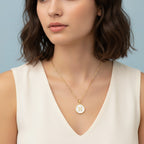 Mother of Pearl Initial Pendant Necklace - White Pearl