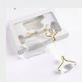 Jade Roller Beauty Set Gold Bow Handle – Korean beauty tool (view 1)