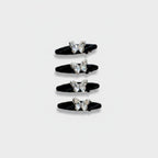 Rhinestone Butterfly Hair Clip Set Champagne Butterfly