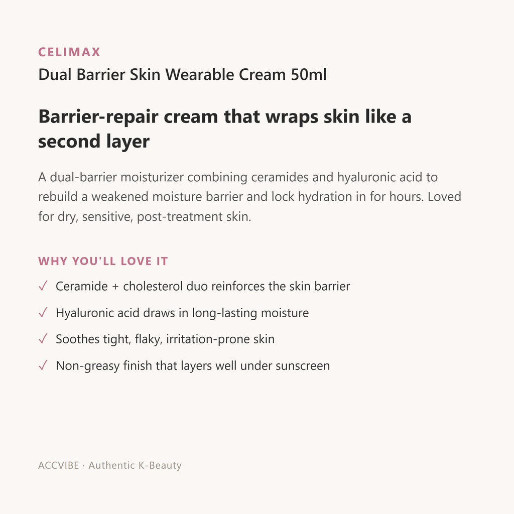celimax Dual Barrier Skin Wearable Cream 50ml – Korean moisturizer (view 1)
