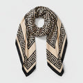 Geometric Greek Key Pattern Square Scarf – scarves & belts (view 1)