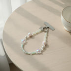 Beaded Star Charm Bracelet Keychain - Opal Star